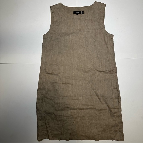 Theory Women Beige Color Long Tank Top Size 4 - Picture 2 of 5